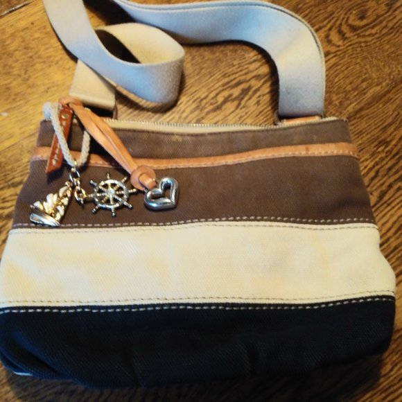 Brighton Handbags - Brighton Canvas Messenger Bag.